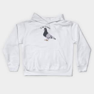 knife with pigeon - funny Kids Hoodie